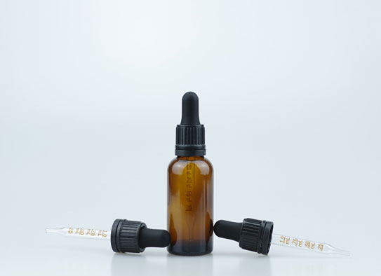 30ml Amber Glass Bottle met 18-415 Glossy Droper Cap