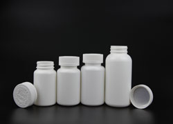 HDPE Solid White Plastic Bottle Pill Bottle With CRC Child Proof Cap